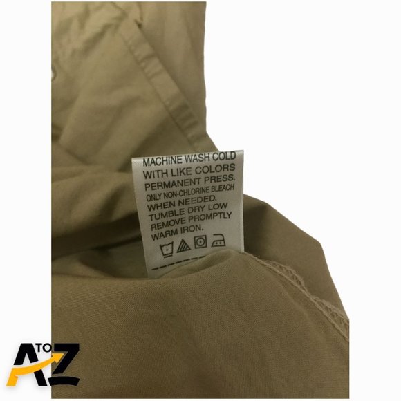 Adolfo Sport Mens Shirt Size M Tan Long Sleeves Collared Button Down Front Pocke - Picture 11 of 13